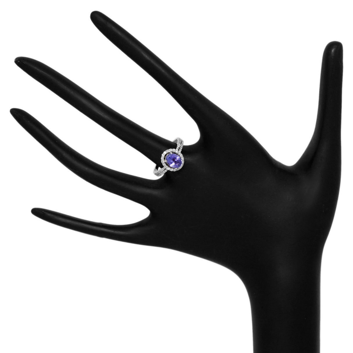 14K White Gold 1.44 Carat Tanzanite Diamond Ring Fine Jewellery Modaselle