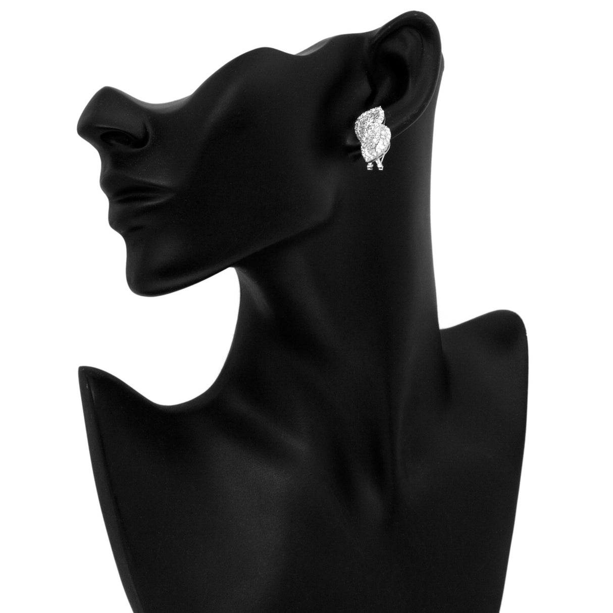 18K White Gold 3.08 Carat Diamond Baguette Earrings Fine Jewellery Modaselle