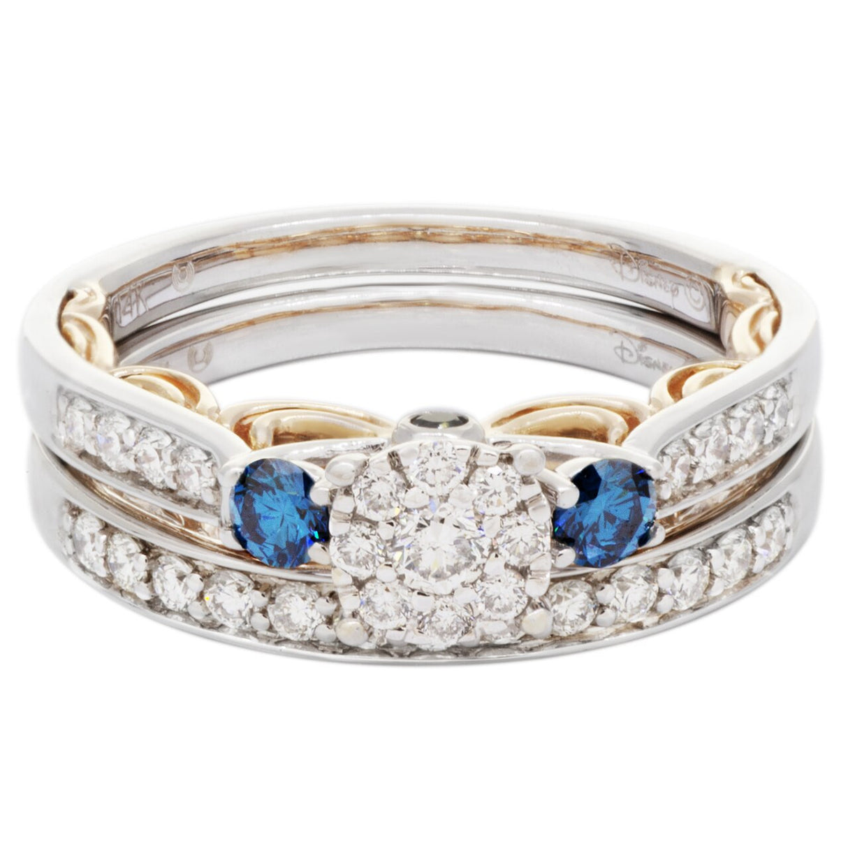 Disney Enchanted 14K White & Rose Gold Cinderella Diamond Bridal Set Fine Jewellery Modaselle