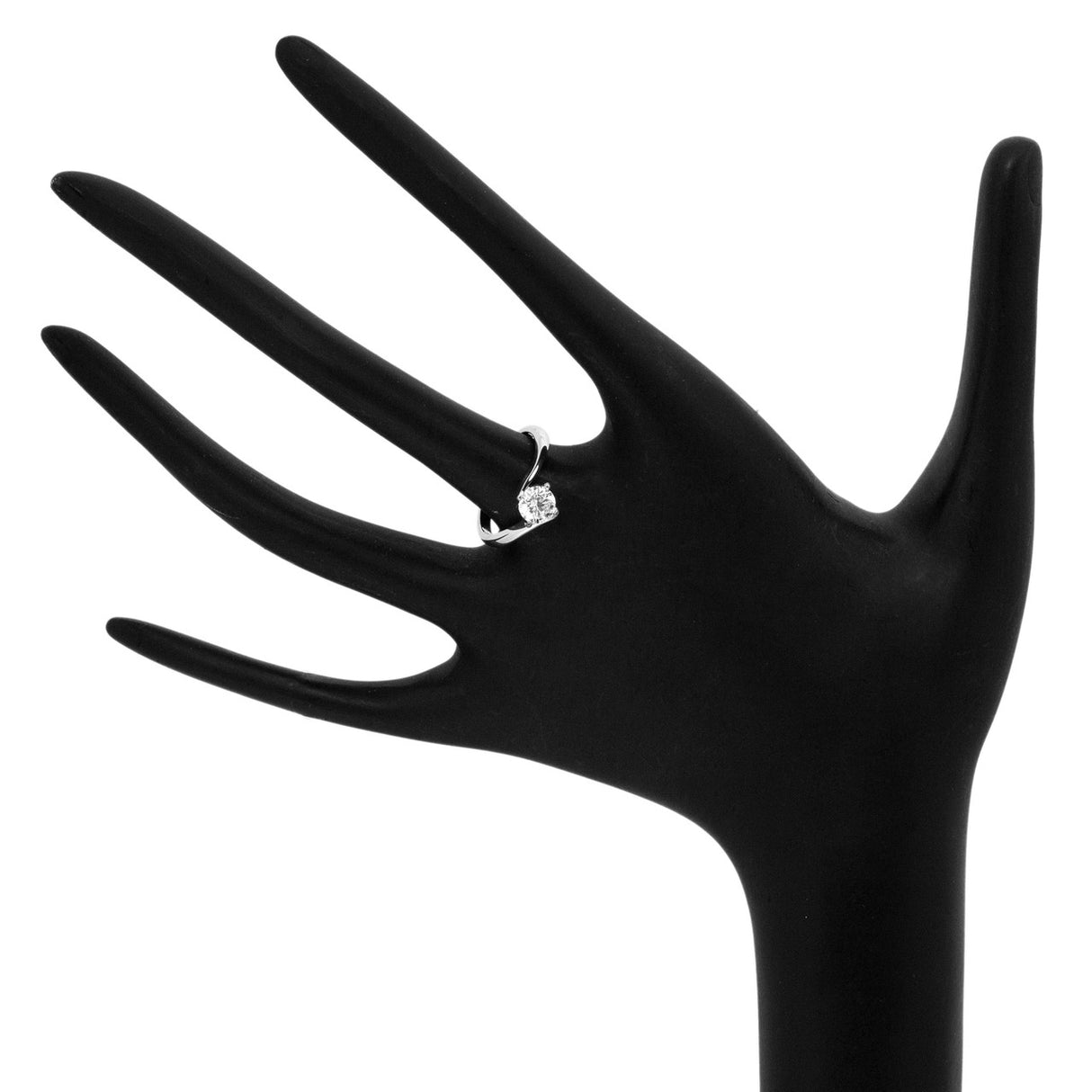 18K White Gold 0.74 Carat Diamond Solitaire Ring Fine Jewellery Modaselle