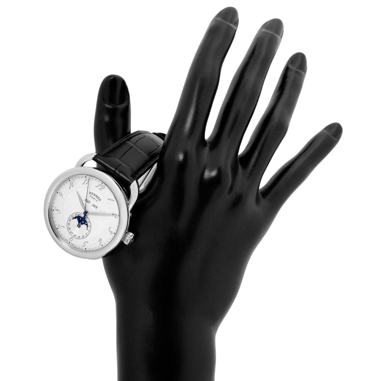 Hermes Stainless Steel 43mm Arceau Grande Lune W036756WW00 Watches Hermes