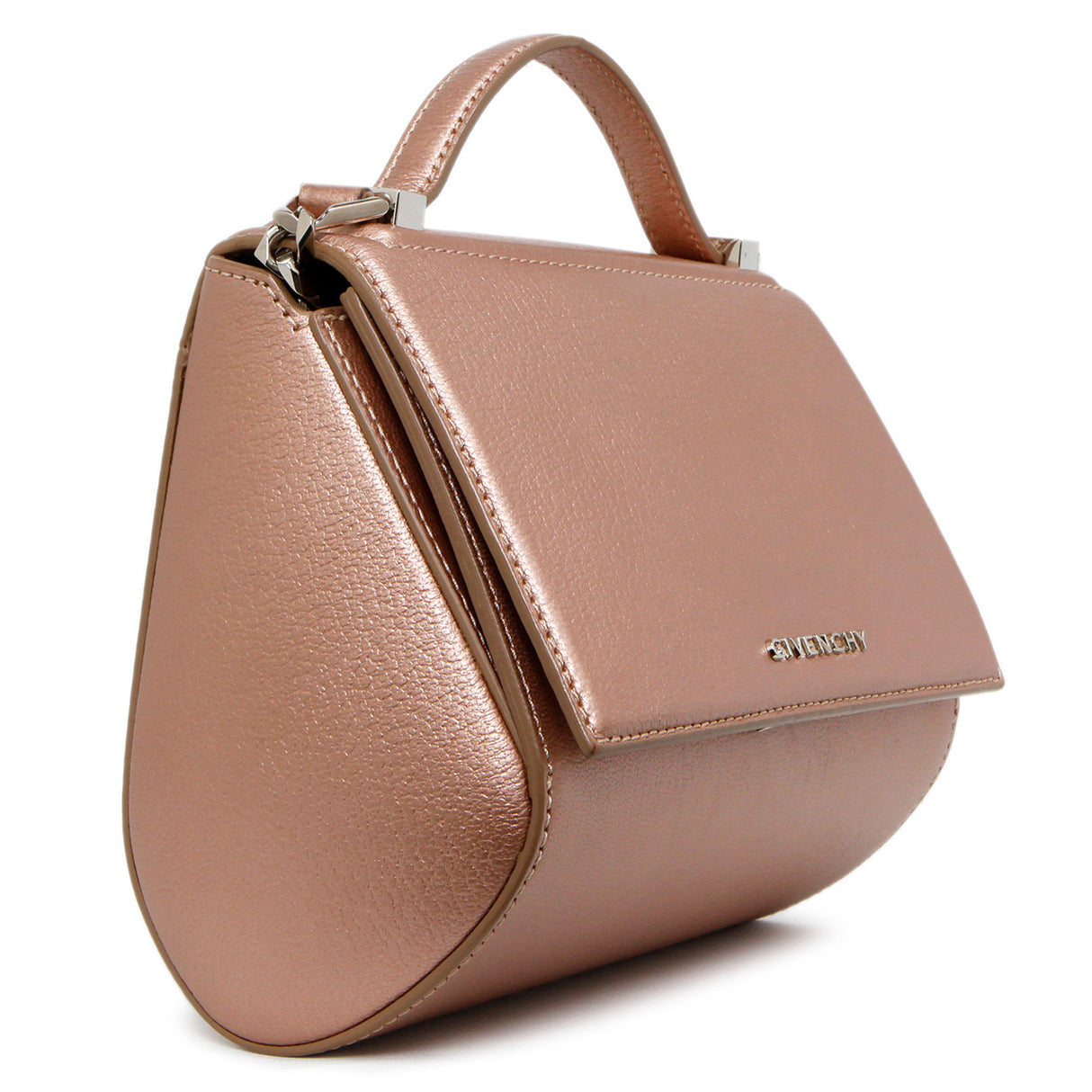 Givenchy Rose Gold Calfskin Mini Pandora Box Chain Crossbody Handbags Givenchy