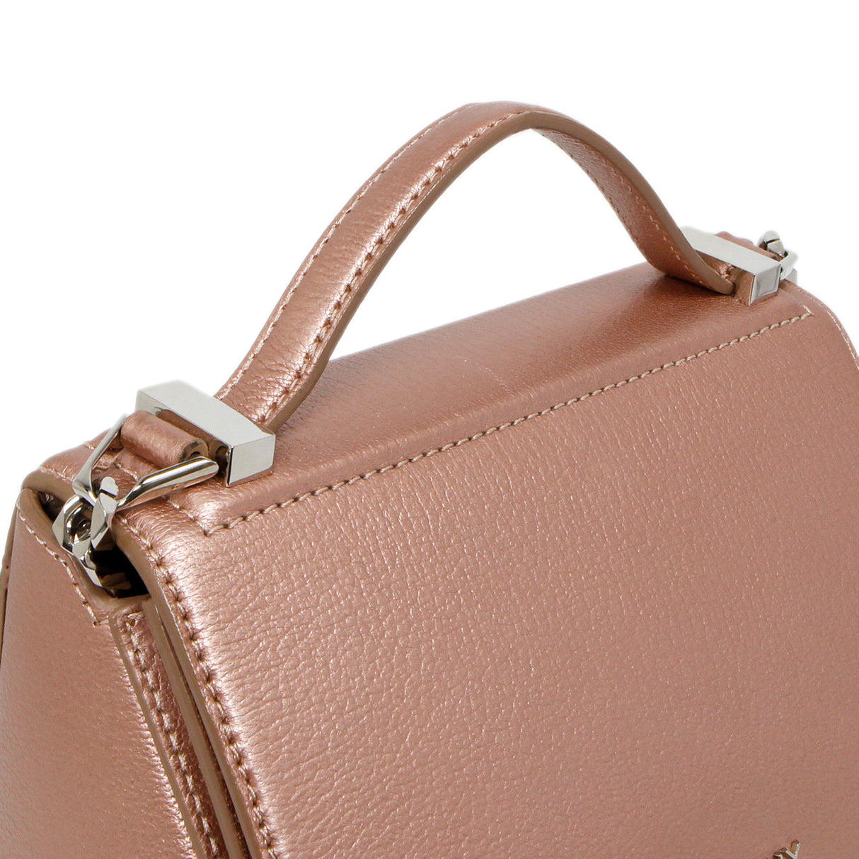 Givenchy Rose Gold Calfskin Mini Pandora Box Chain Crossbody Handbags Givenchy