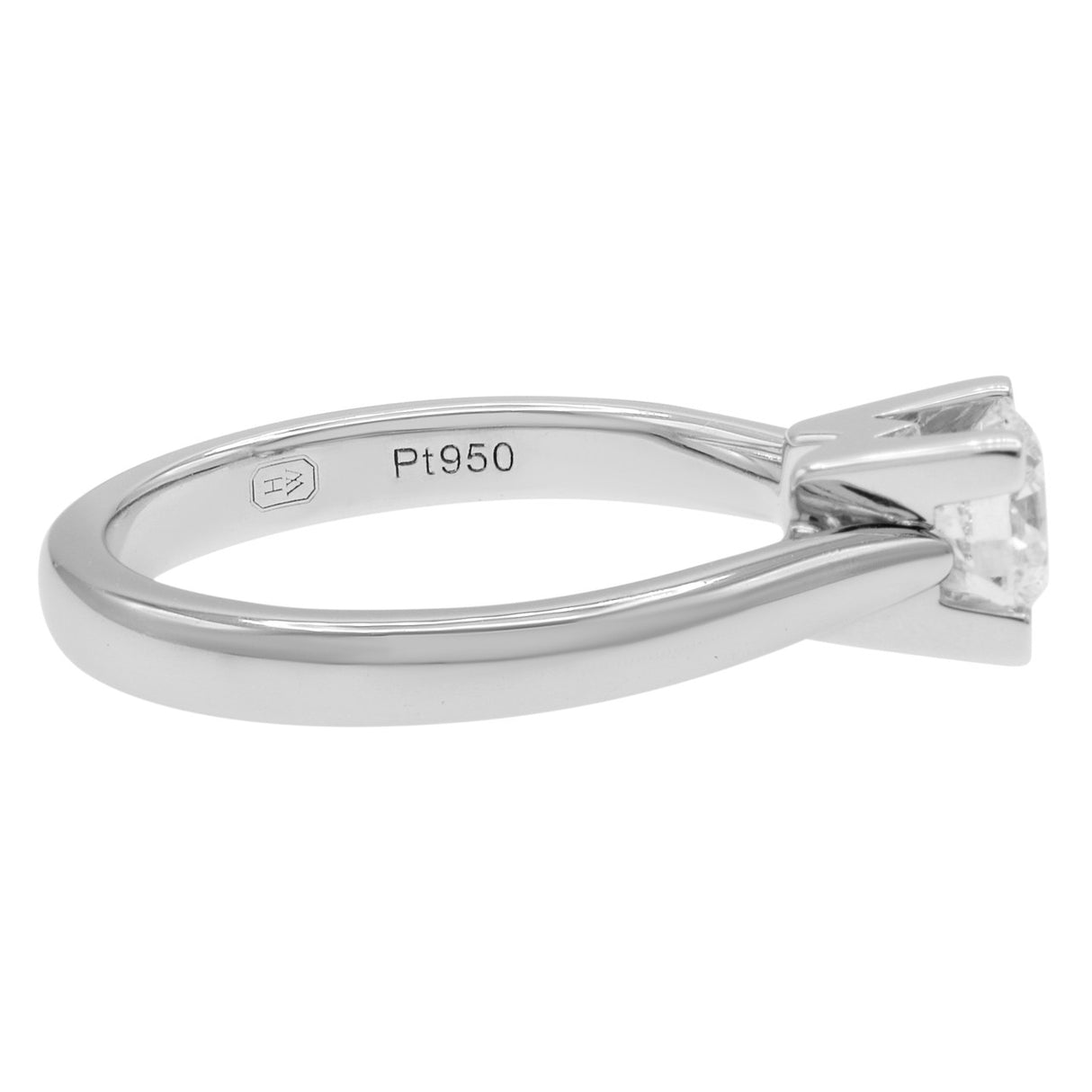 Harry Winston Platinum HW Logo Diamond Engagement Ring Designer Jewellery Harry Winston