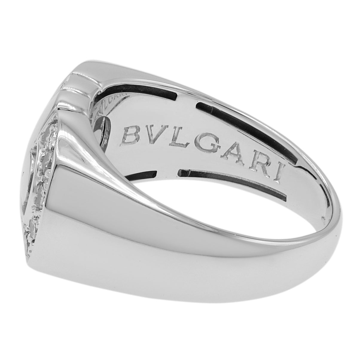 Bulgari 18K White Gold Diamond Parentesi Ring Designer Jewellery Bulgari