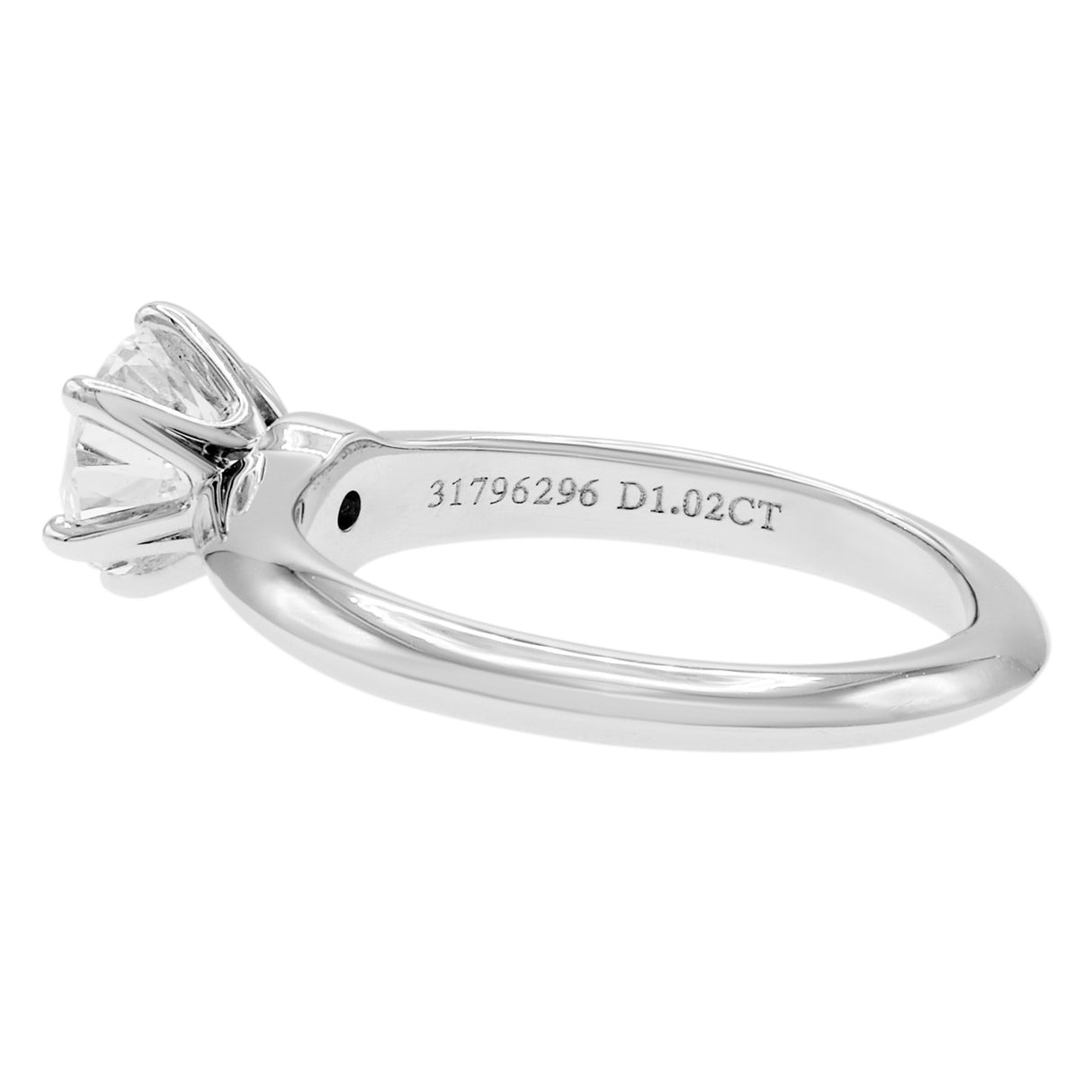 Tiffany & Co. Platinum 1.02 Carat Diamond Engagement Ring Designer Jewellery Tiffany and Co