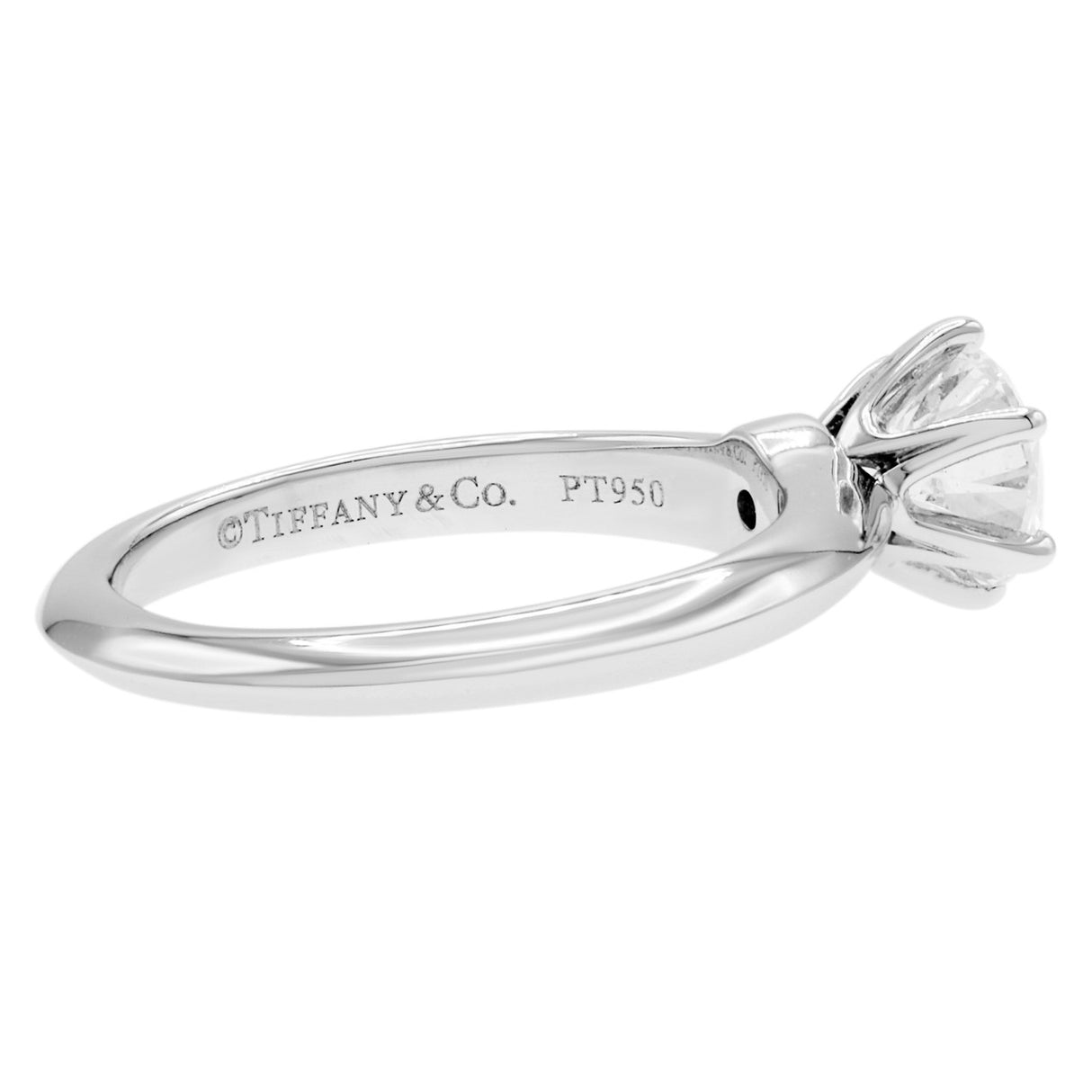 Tiffany & Co. Platinum 1.02 Carat Diamond Engagement Ring Designer Jewellery Tiffany and Co