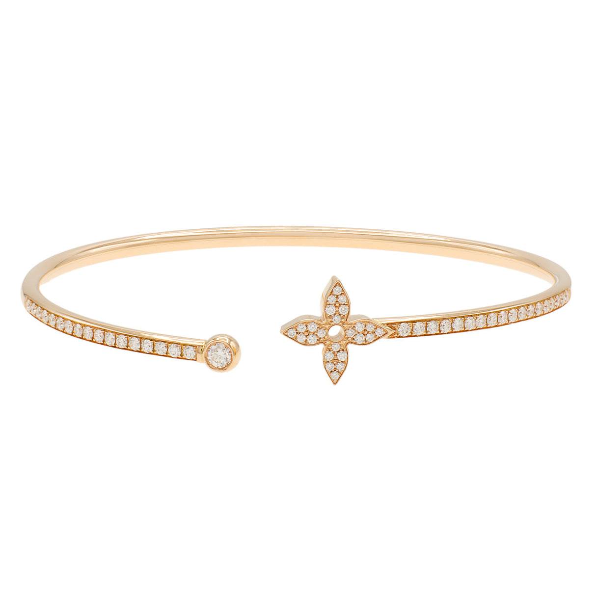 Louis Vuitton 18K Pink Gold Diamond Idylle Blossom Twist Bracelet Designer Jewellery Louis Vuitton