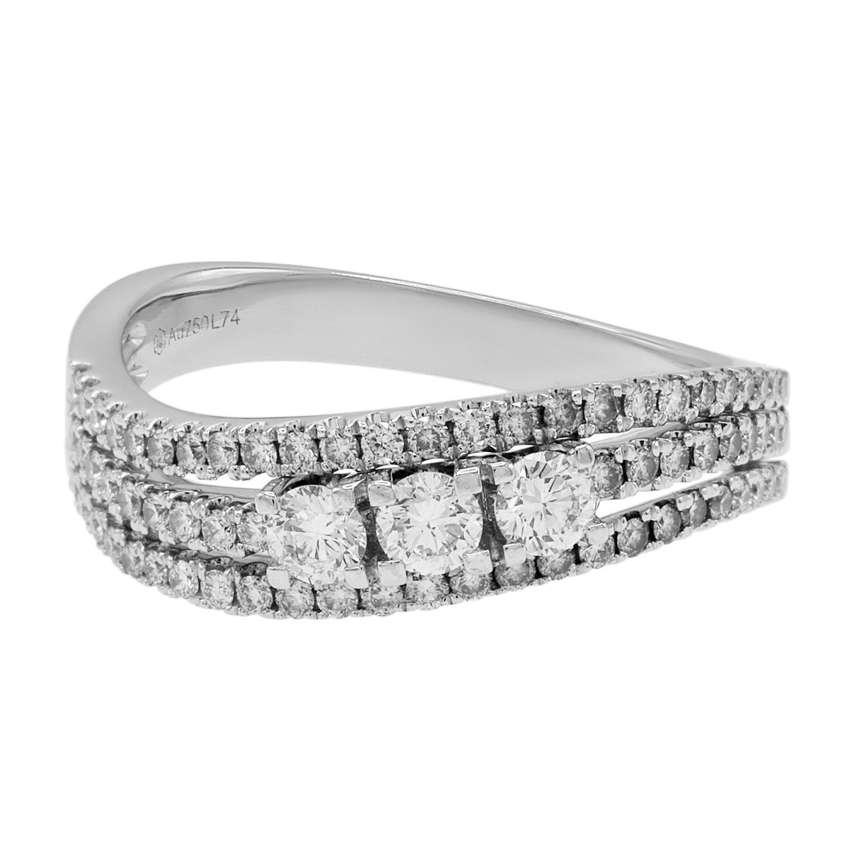 18K White Gold 0.86 Carat Diamond Ring Fine Jewellery Modaselle