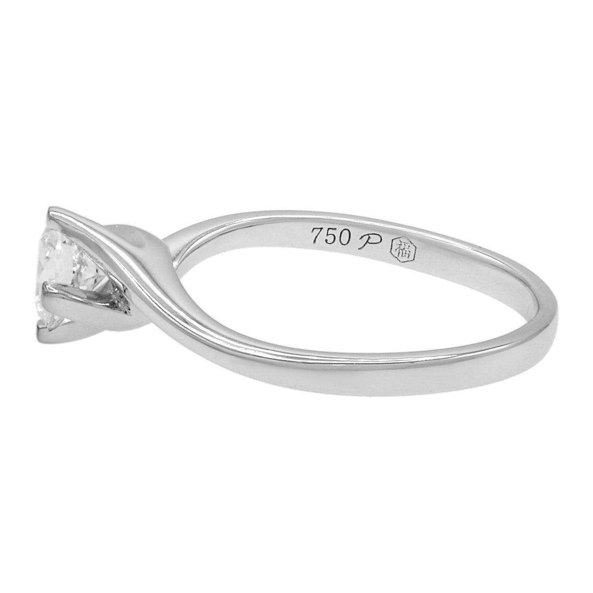 18K White Gold 0.40 Carat Diamond Solitaire Ring Fine Jewellery Modaselle