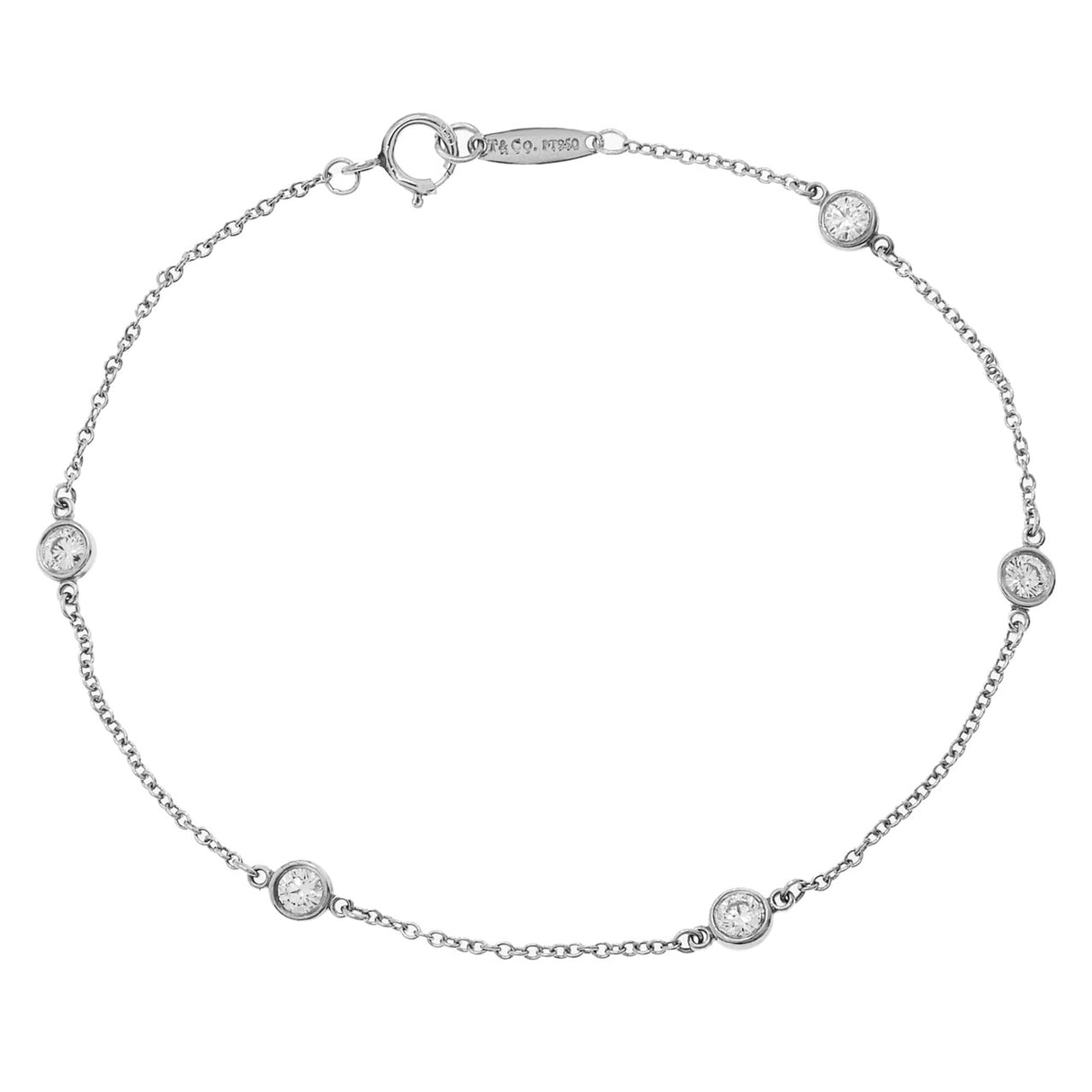 Tiffany & Co. Platinum Diamond by the Yard Bracelet Designer Jewellery Tiffany and Co