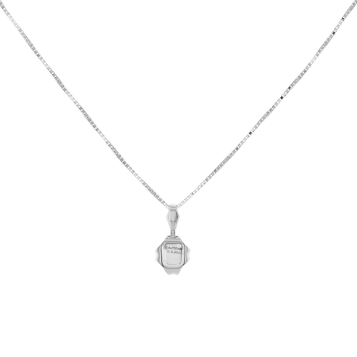 18K White Gold 0.30 Carat Diamond Pendant Necklace Fine Jewellery Modaselle
