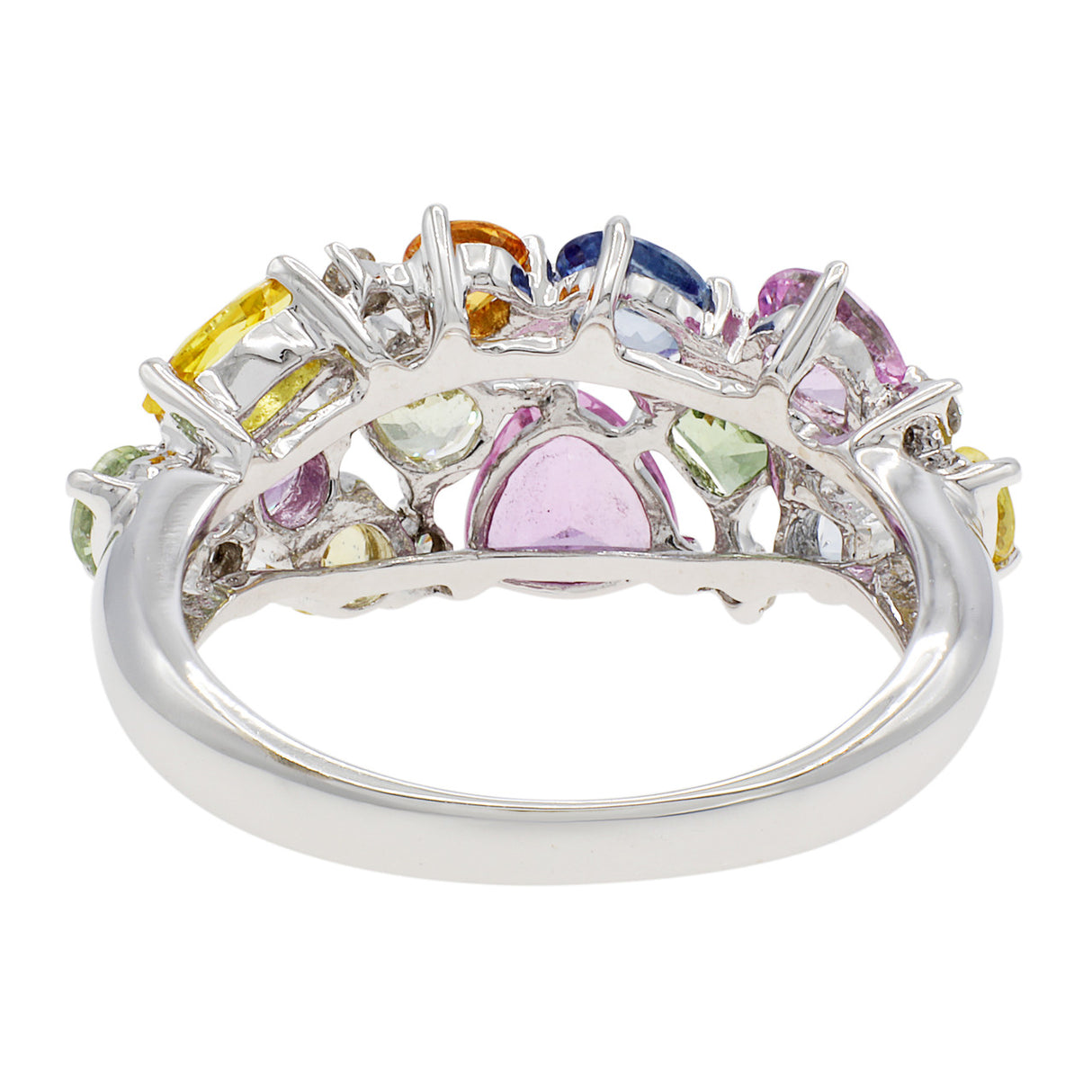 18K White Gold 2.82 Carat Sapphire & Diamond Ring Fine Jewellery Modaselle