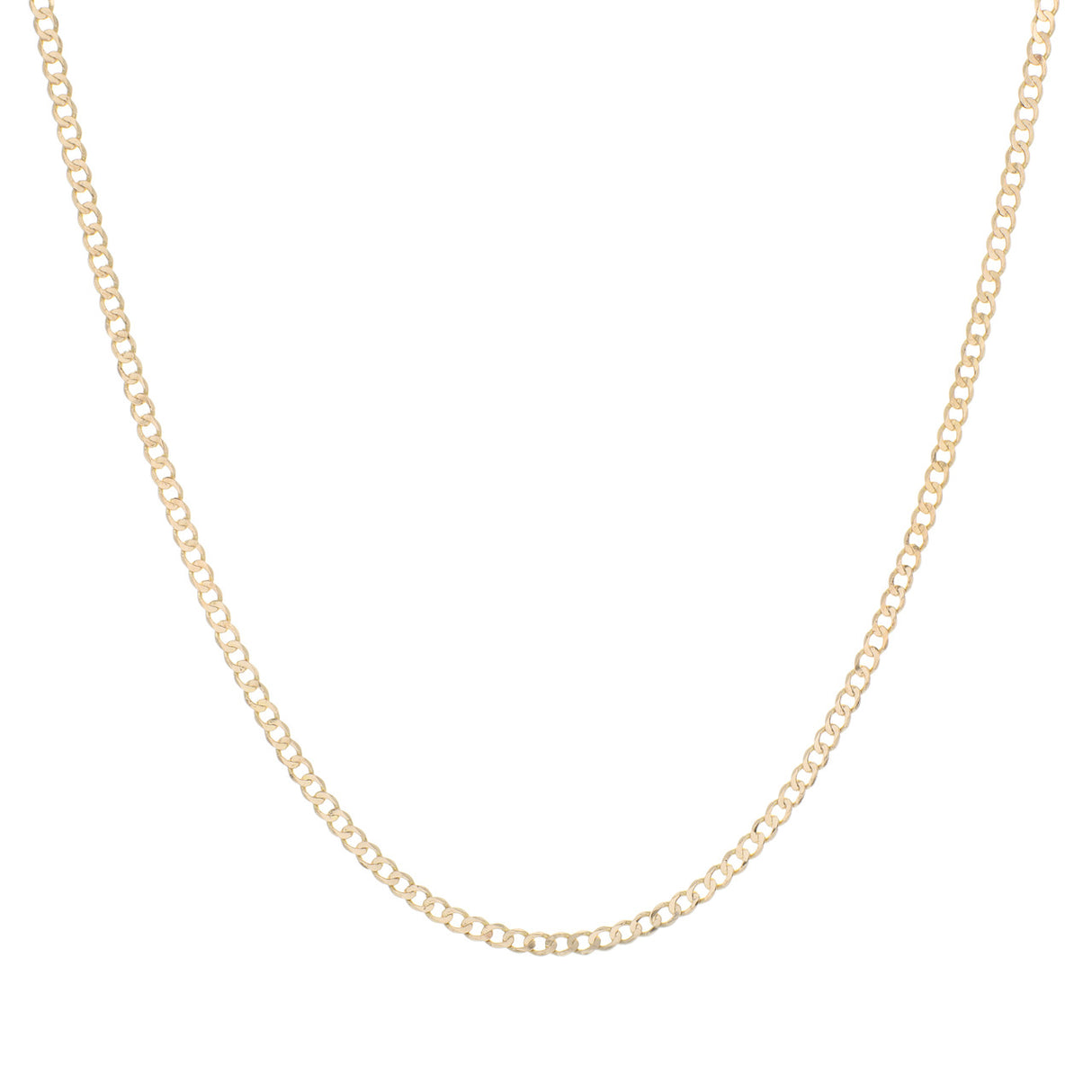 10K Yellow Gold Curb Link Chain Necklace Fine Jewellery Modaselle