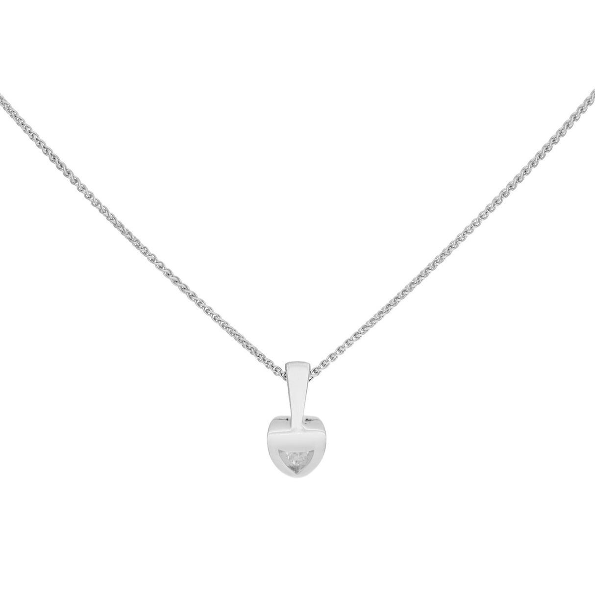 14K White Gold 0.46 Carat Diamond Solitaire Pendant Fine Jewellery Modaselle