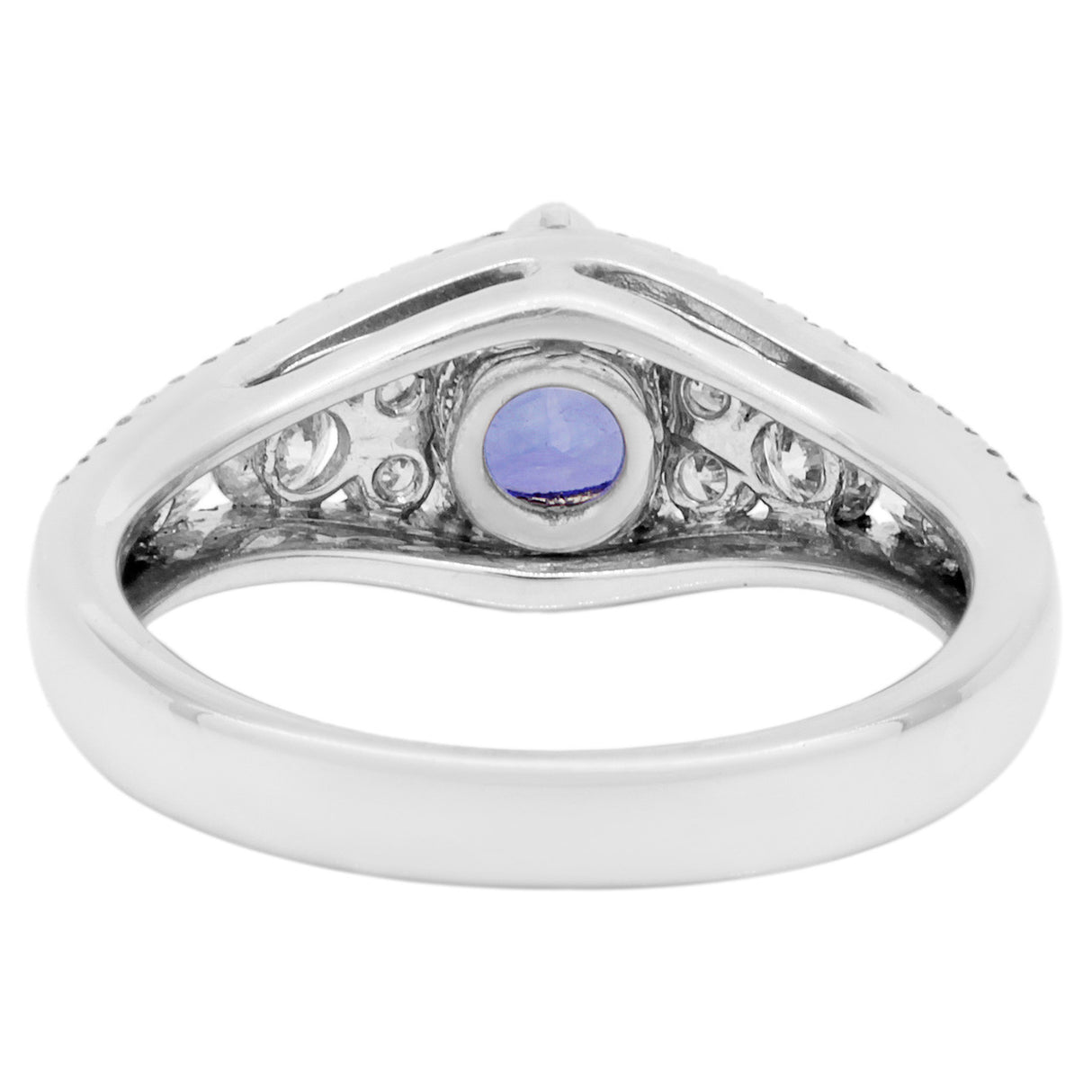 18K White Gold 1.20 Carat Sapphire Diamond Ring Fine Jewellery Modaselle