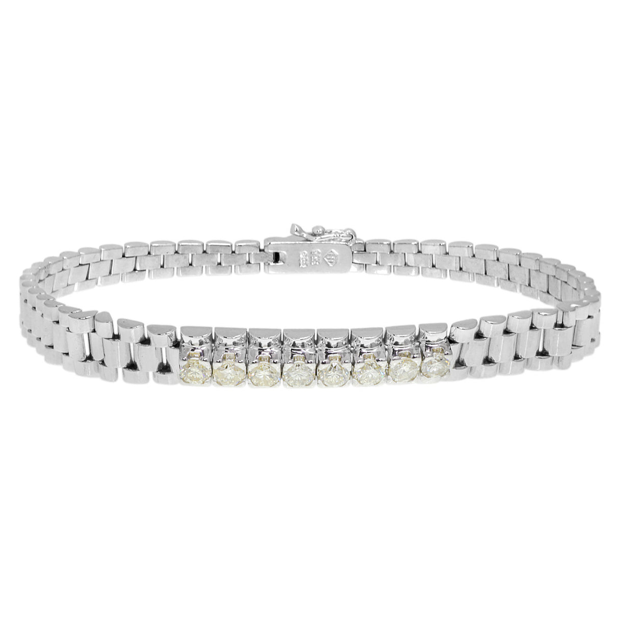 14K White Gold 1.04 Carat Diamond Bracelet Fine Jewellery Modaselle