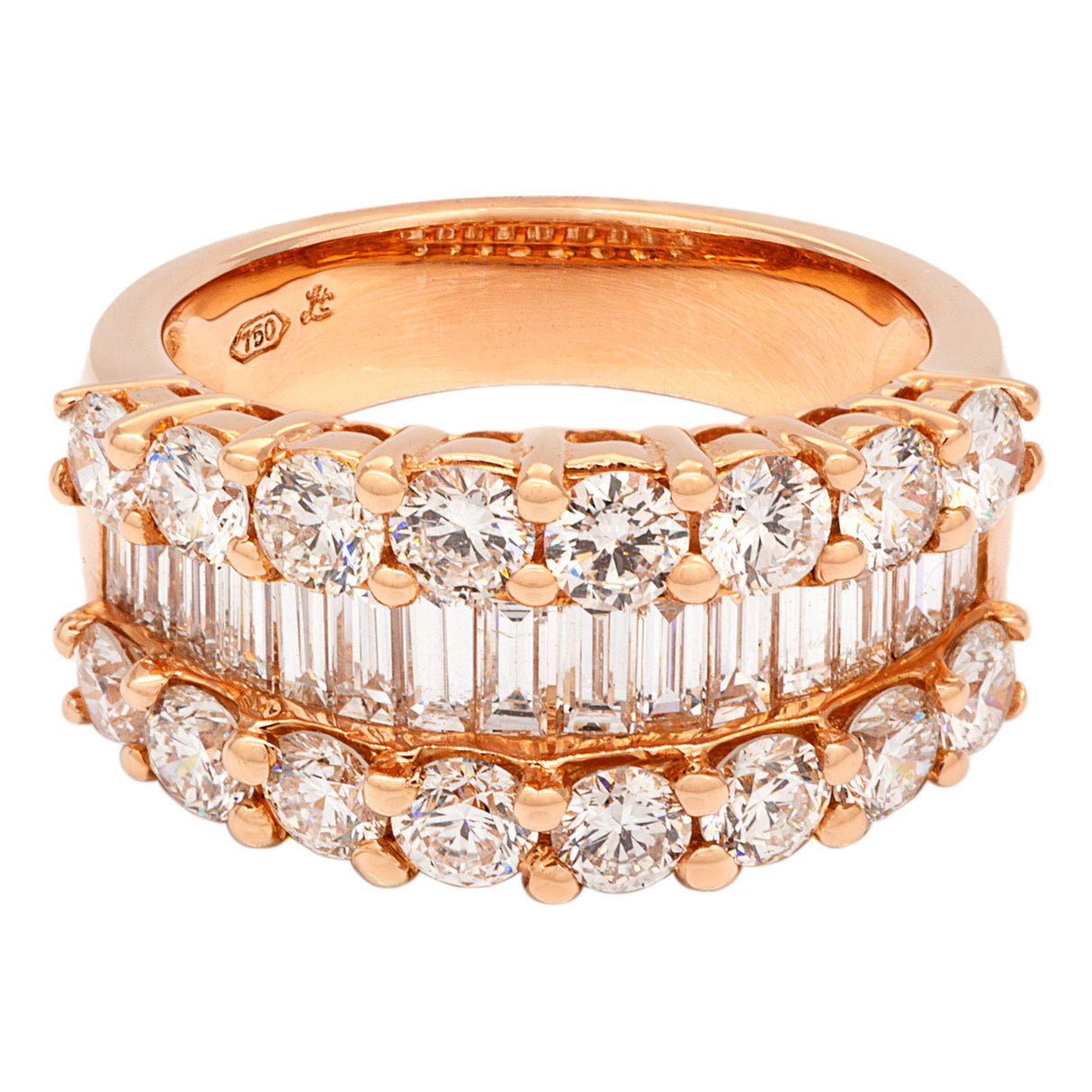 18K Rose Gold 2.72 Carat Diamond Ring Fine Jewellery Modaselle