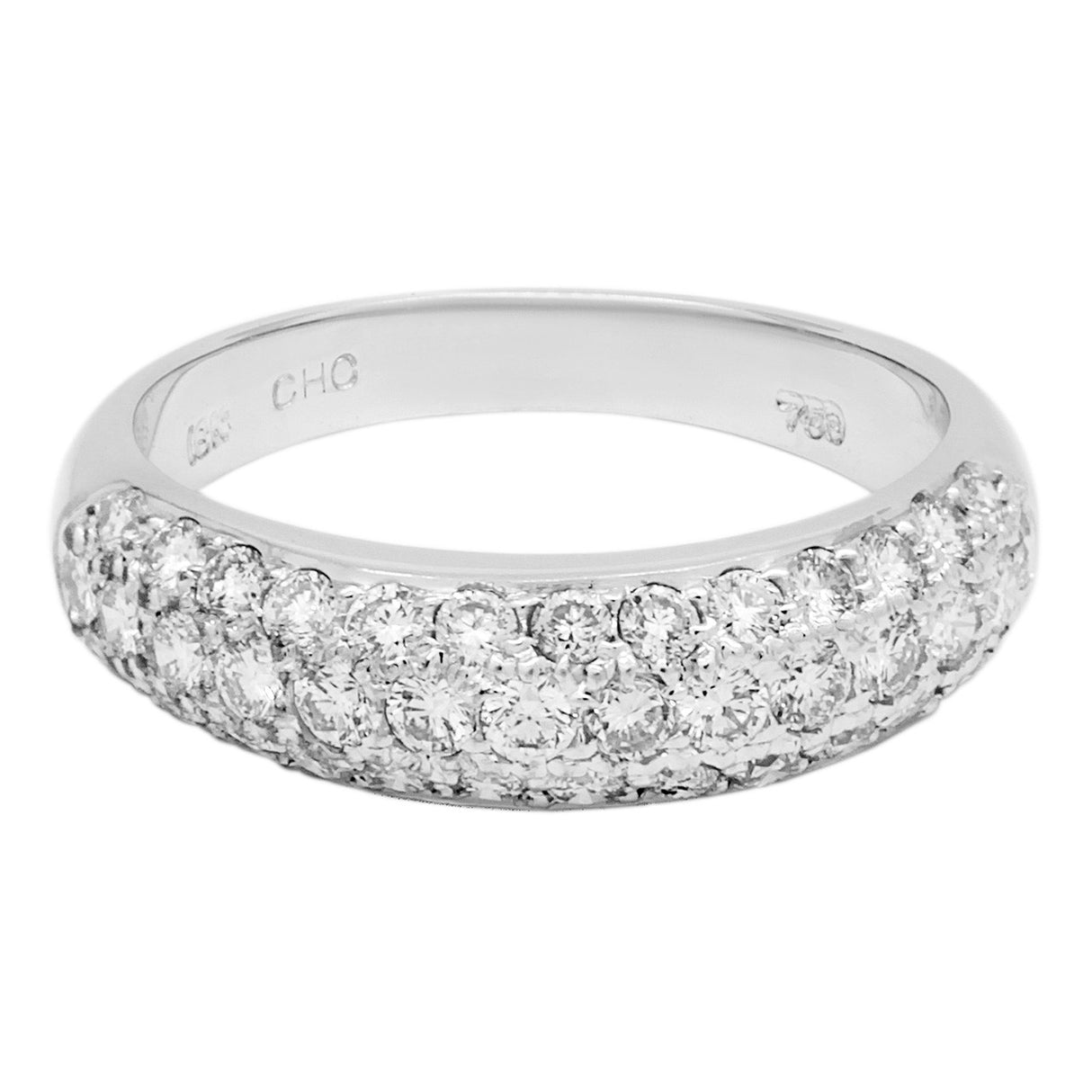 18K White Gold 0.70 Carat Diamond Band Ring Fine Jewellery Modaselle