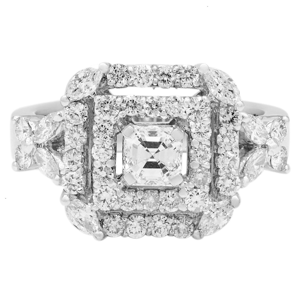18K White Gold 1.59 Carat Diamond Ring Fine Jewellery Modaselle