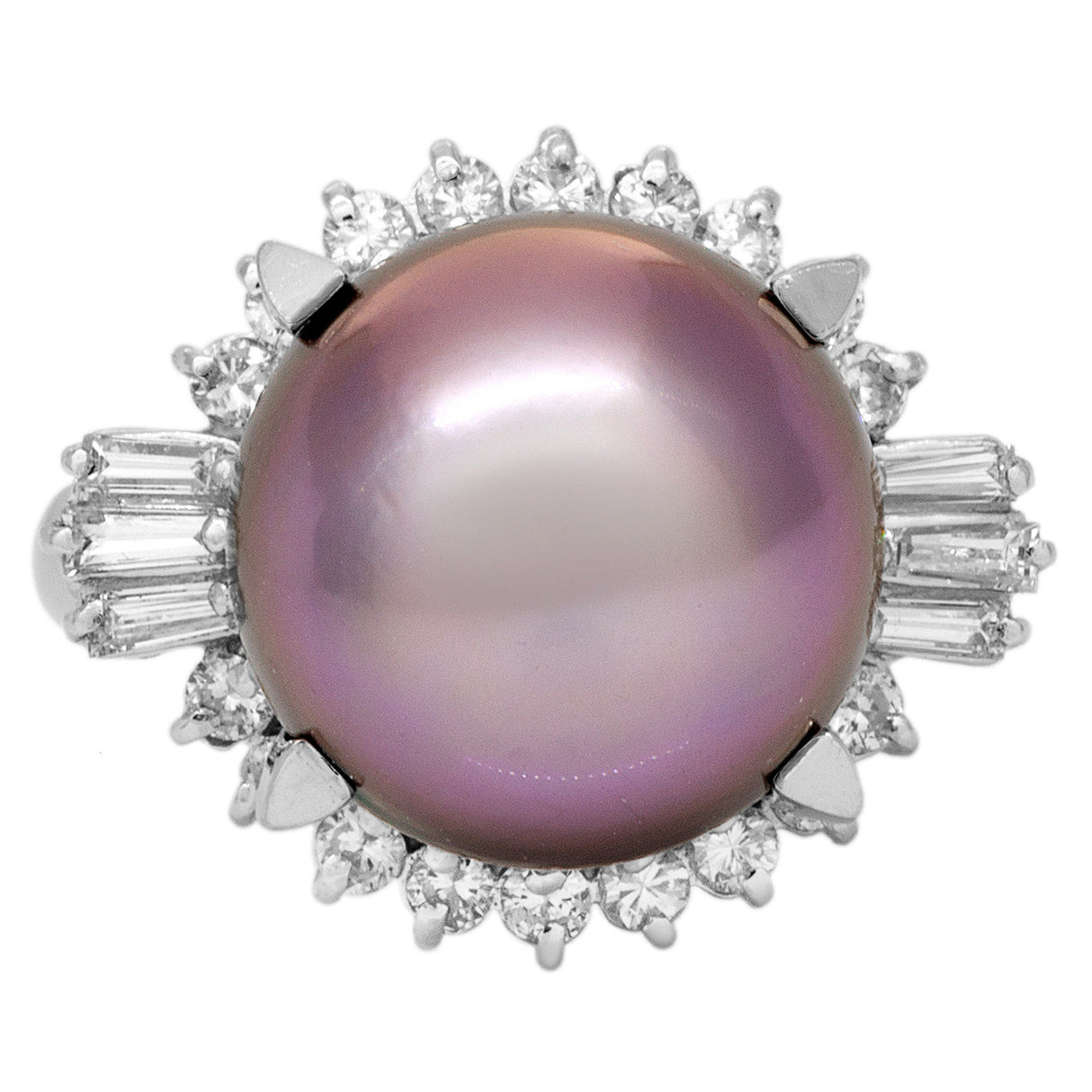 Platinum South Sea Pearl & Diamond Ring Fine Jewellery Modaselle