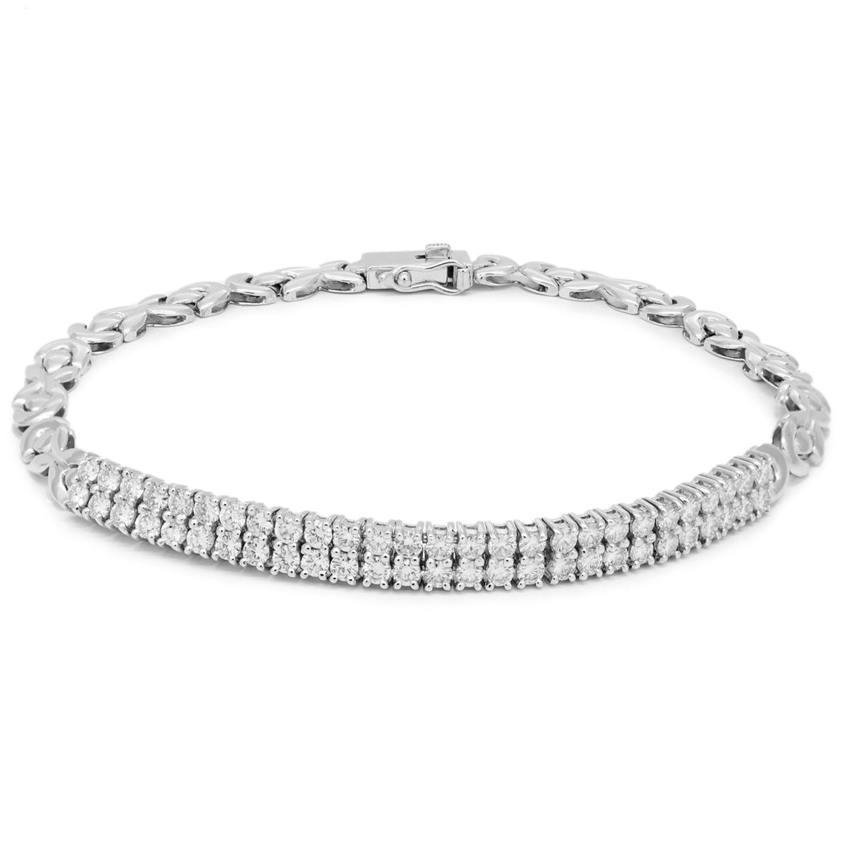 18K White Gold 1.58 Carat Diamond Bracelet Fine Jewellery Modaselle