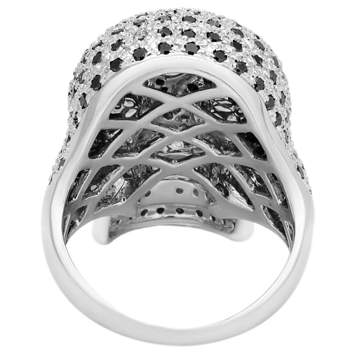 14K White Gold Black Diamond Skull Ring Fine Jewellery Modaselle