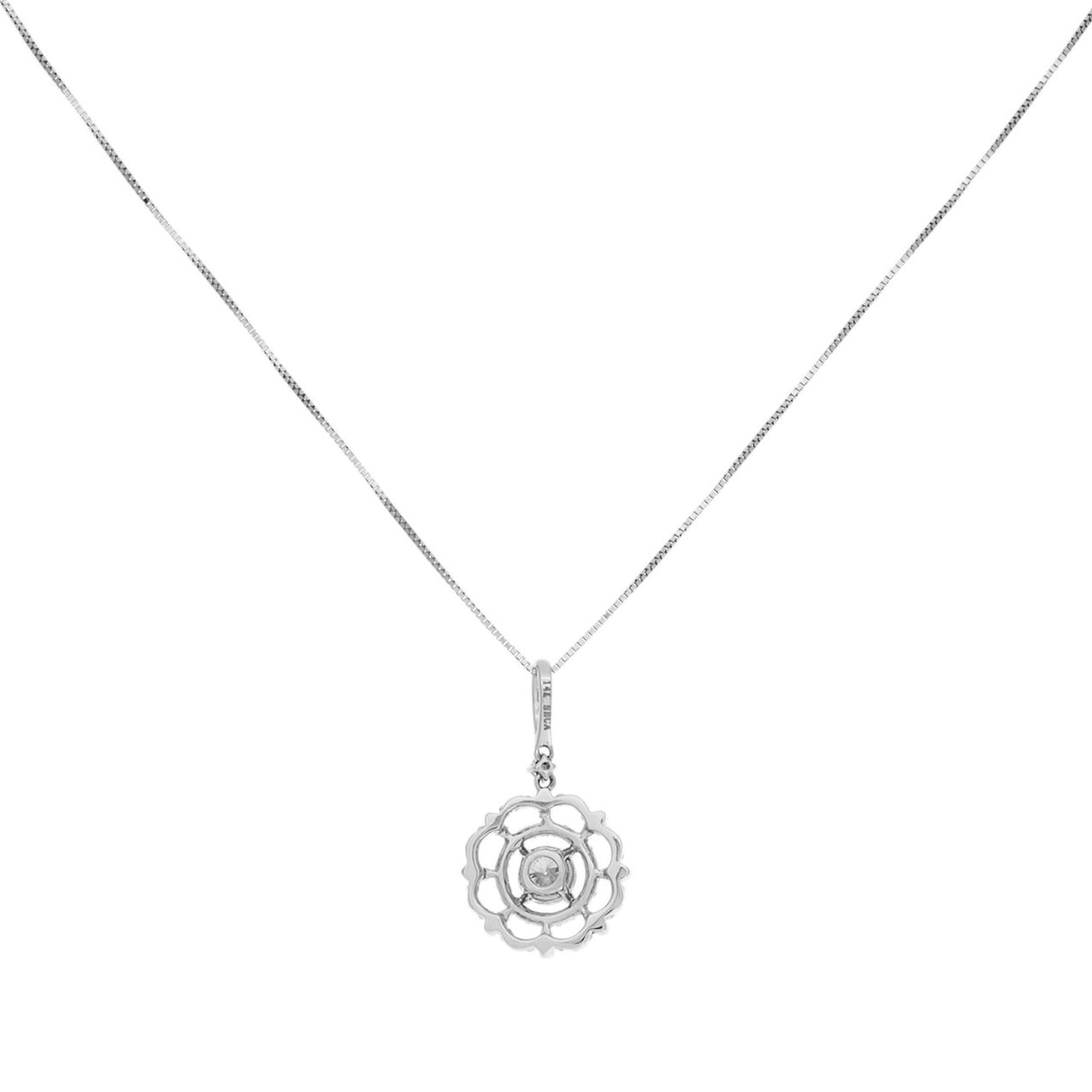 14K White Gold 0.64 Carat Diamond Pendant Fine Jewellery Modaselle