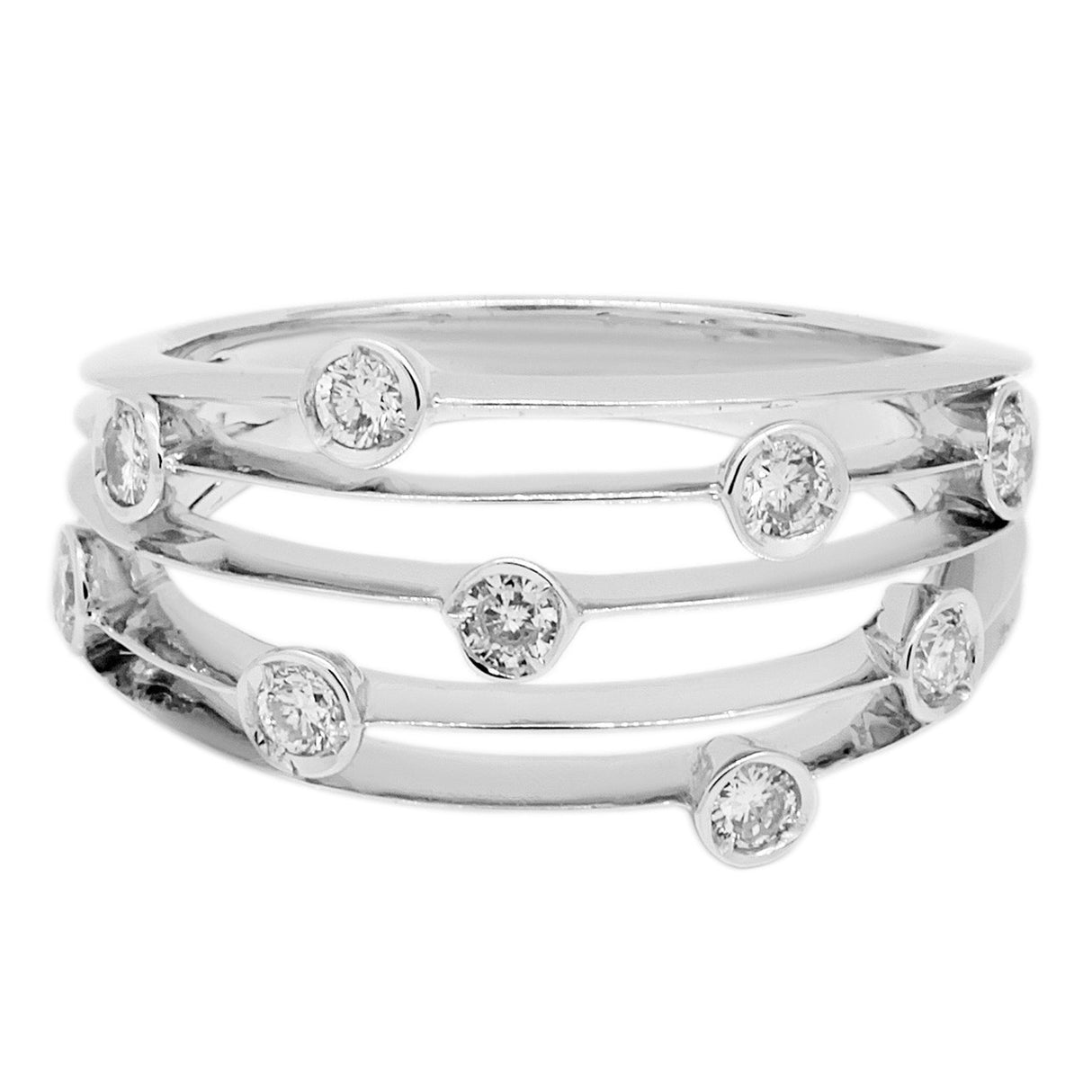 18K White Gold 0.27 Carat Diamond Ring Fine Jewellery Modaselle