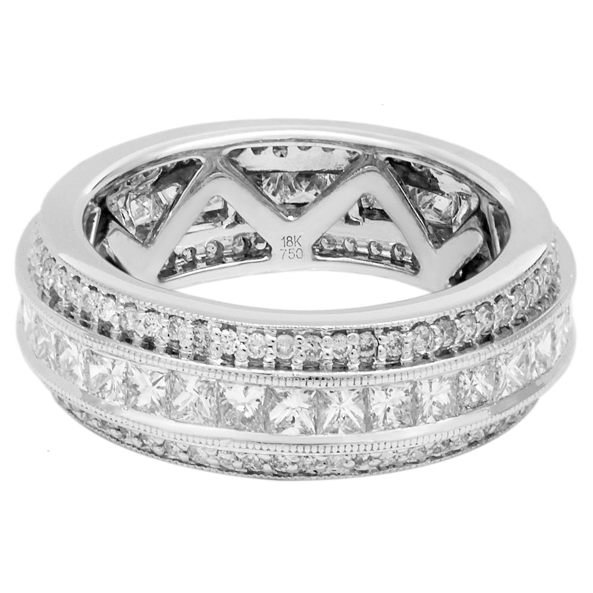 18K White Gold 2.15 Carat Diamond Eternity Ring Fine Jewellery Modaselle