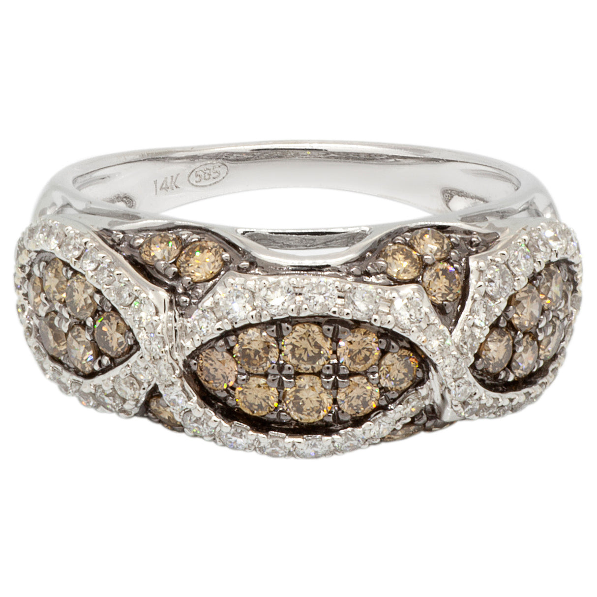 14K White Gold Fancy Brown Diamond Ring Fine Jewellery Modaselle