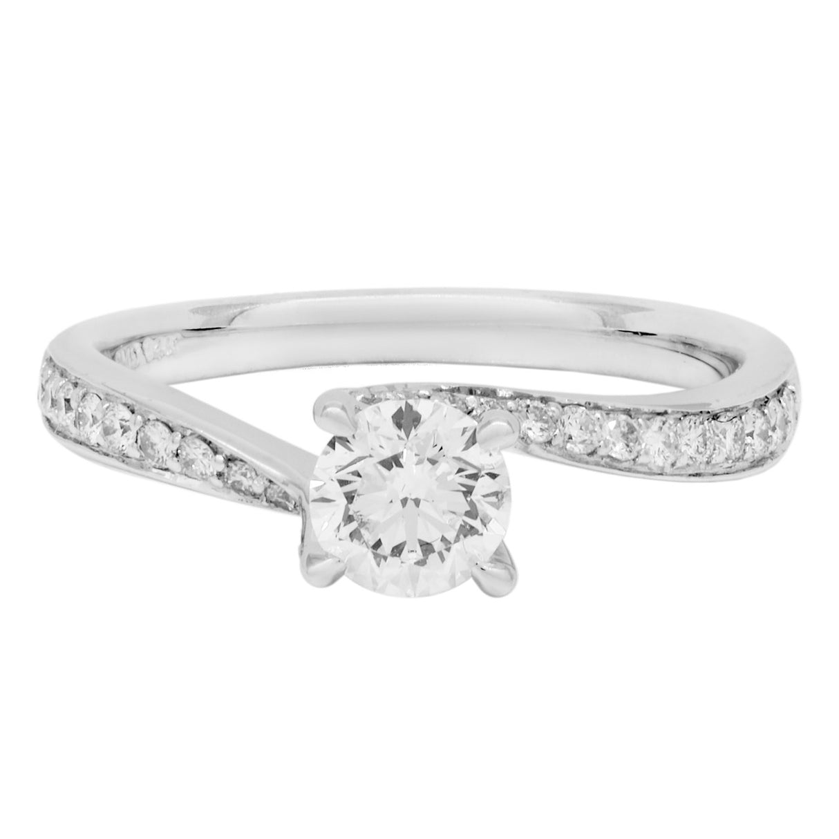 14K White Gold 0.46 Carat Diamond Solitaire Ring Fine Jewellery Modaselle