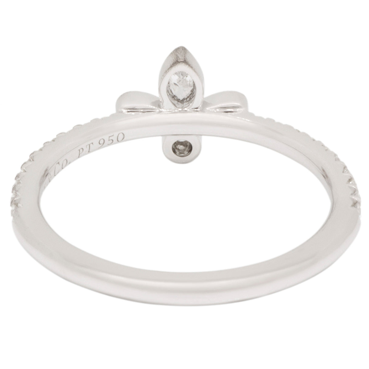 Tiffany & Co. Platinum Diamond Fleur de Lis Ring Designer Jewellery Tiffany and Co