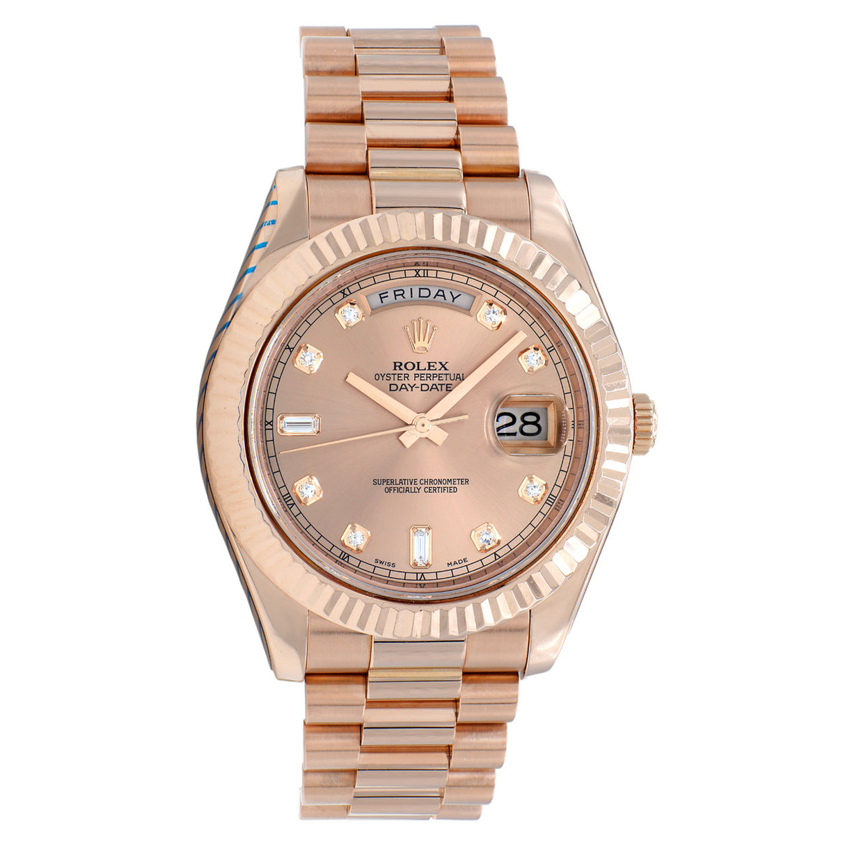 Rolex 18K Everose Gold Day-Date II 218235 Watches Rolex