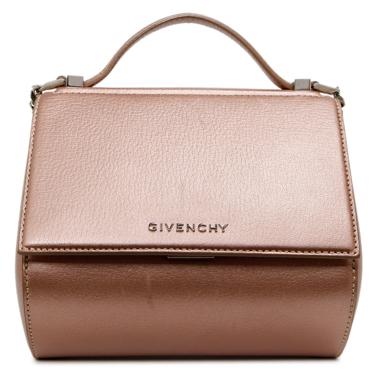 Givenchy Rose Gold Calfskin Mini Pandora Box Chain Crossbody Handbags Givenchy