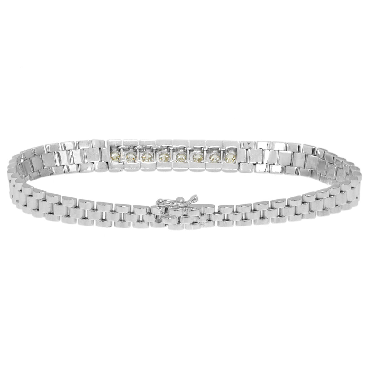 14K White Gold 1.04 Carat Diamond Bracelet Fine Jewellery Modaselle