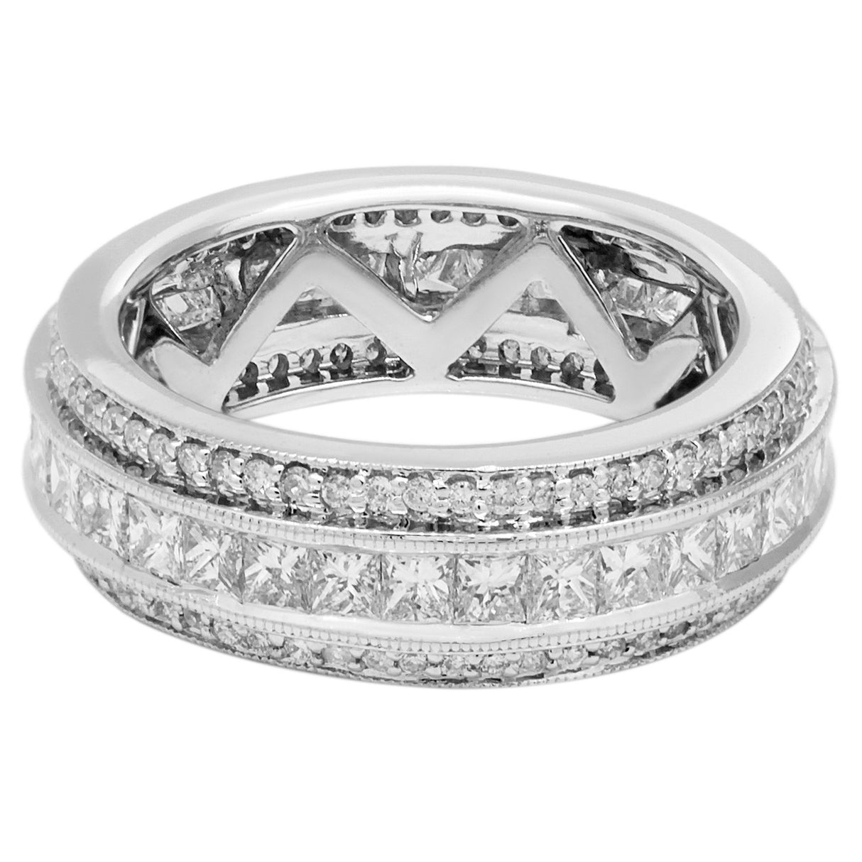 18K White Gold 2.15 Carat Diamond Eternity Ring Fine Jewellery Modaselle