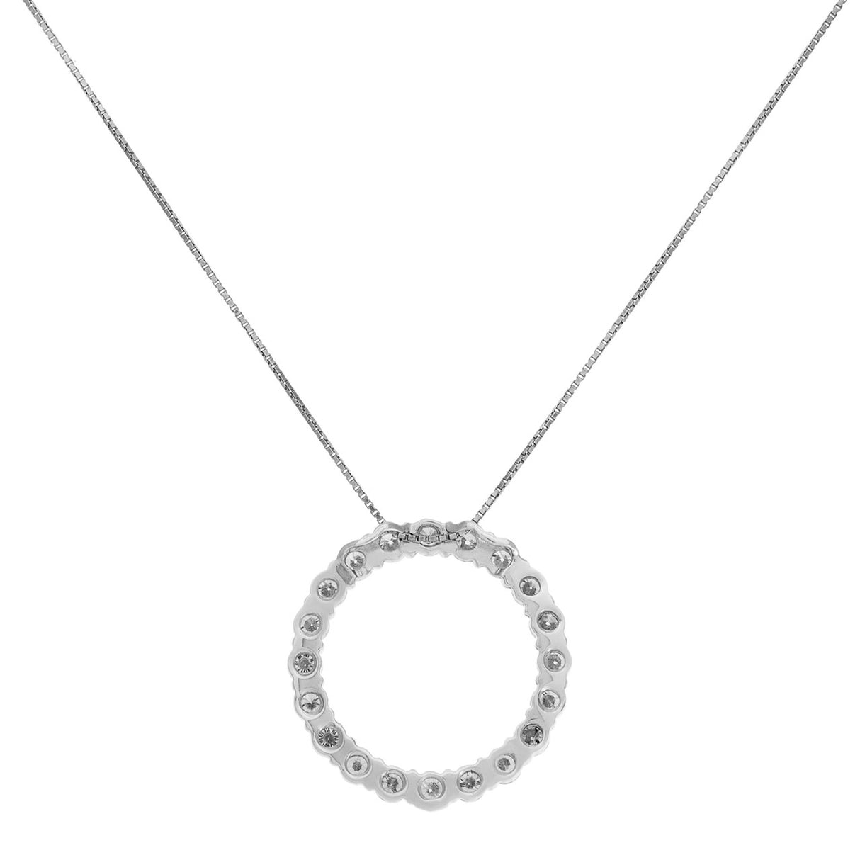 14K White Gold 5.08 Carat Diamond Eternity Pendant Fine Jewellery Modaselle