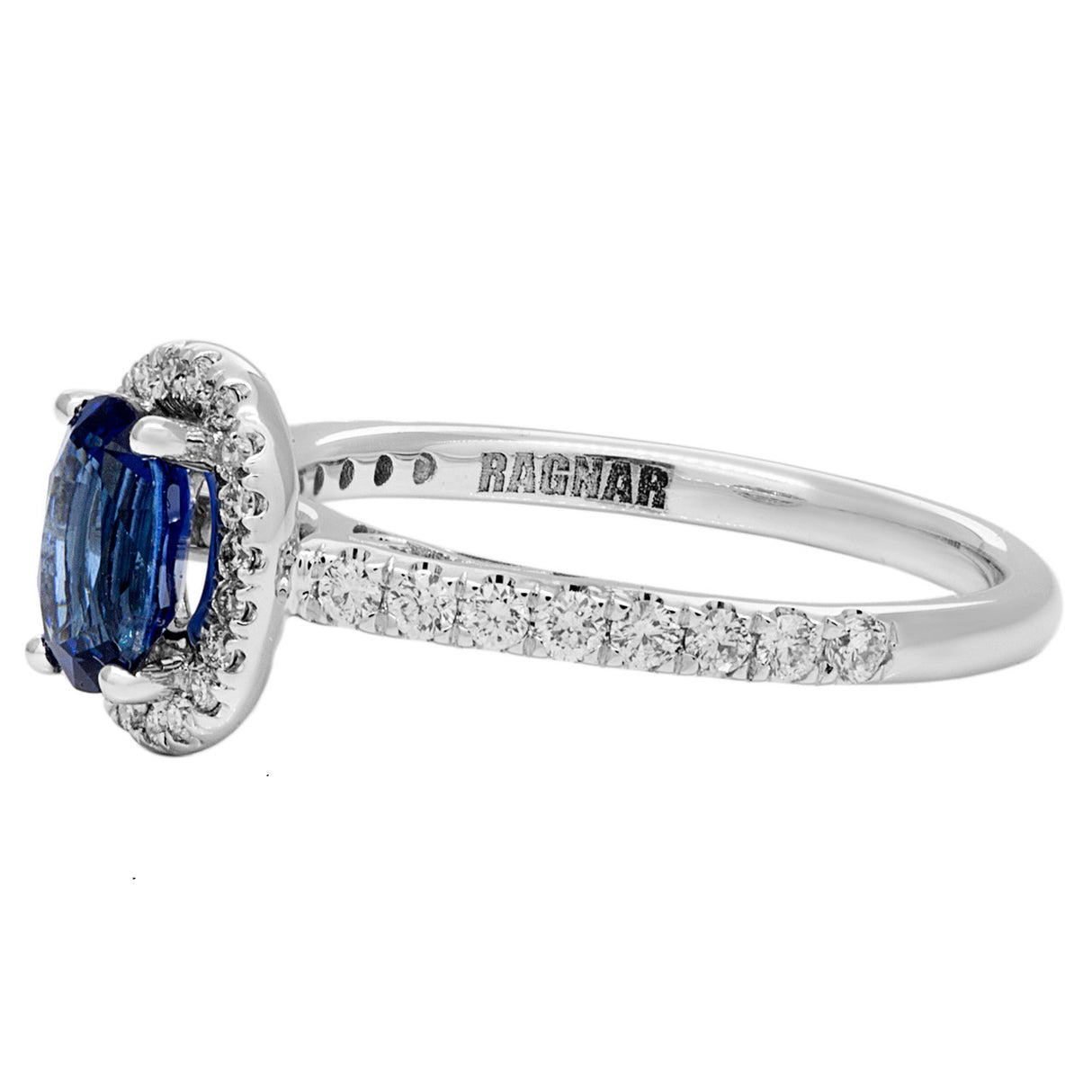 14K White Gold Sapphire Diamond Ring Fine Jewellery Modaselle