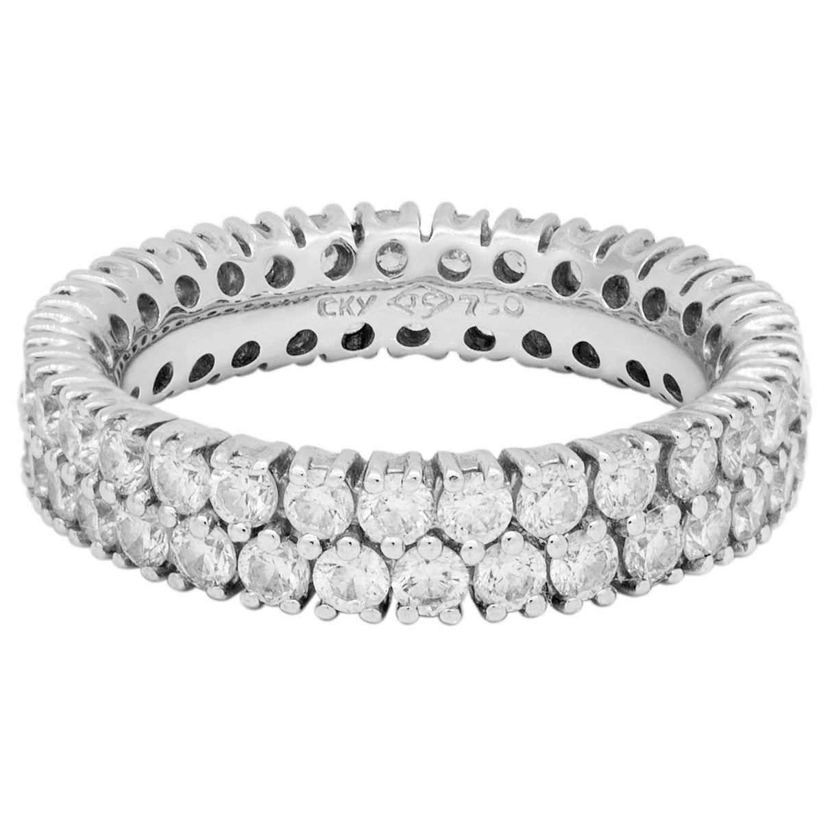 18K White Gold 1.58 Carat Diamond Eternity Ring Fine Jewellery Modaselle