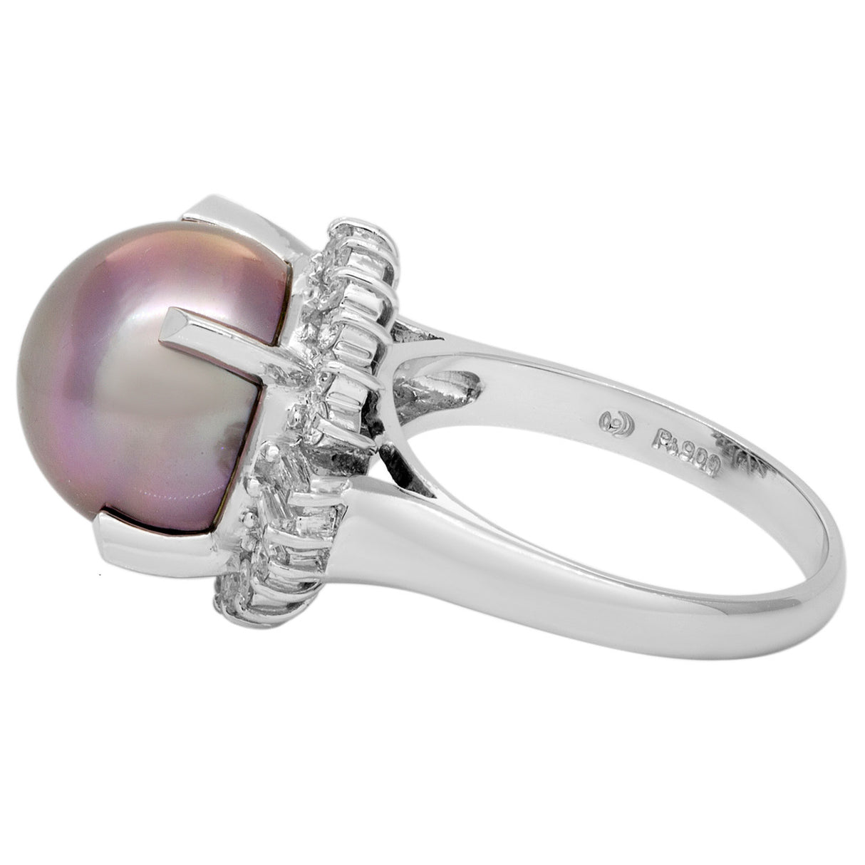 Platinum South Sea Pearl & Diamond Ring Fine Jewellery Modaselle