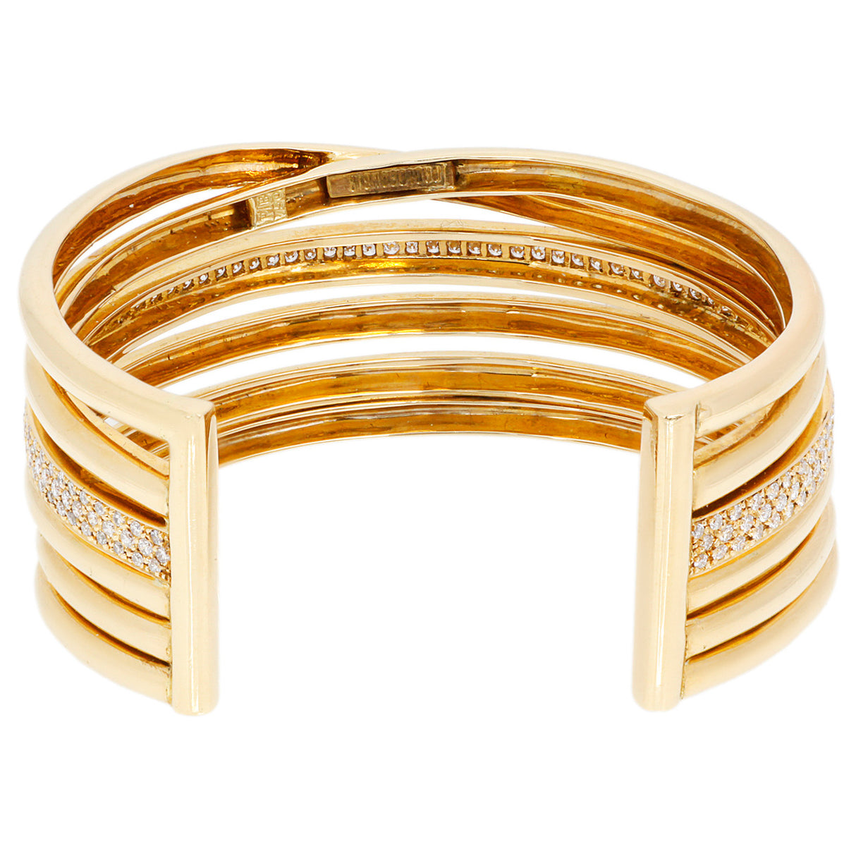 18K Yellow Gold 2.60 Carat Diamond Bracelet Fine Jewellery Modaselle