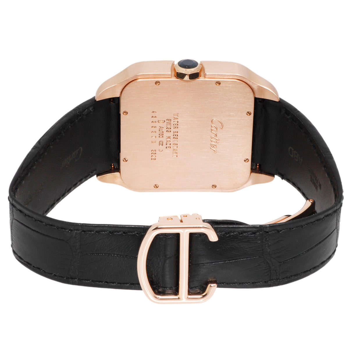 Cartier 18K Rose Gold Santos Dumont Power Reserve W2020067 Watches Cartier