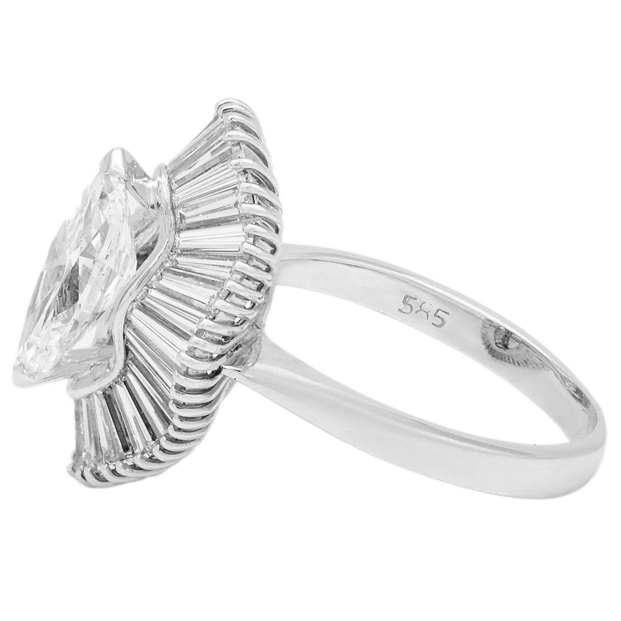14K White Gold 1.38 Carat Marquis Diamond Ring Fine Jewellery Modaselle