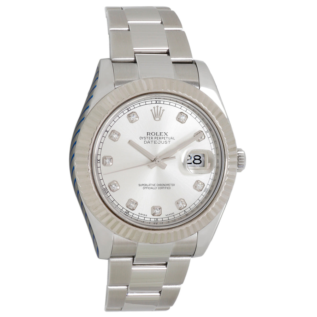 Rolex Stainless Steel 18K White Gold Datejust II 116334 Watches Rolex