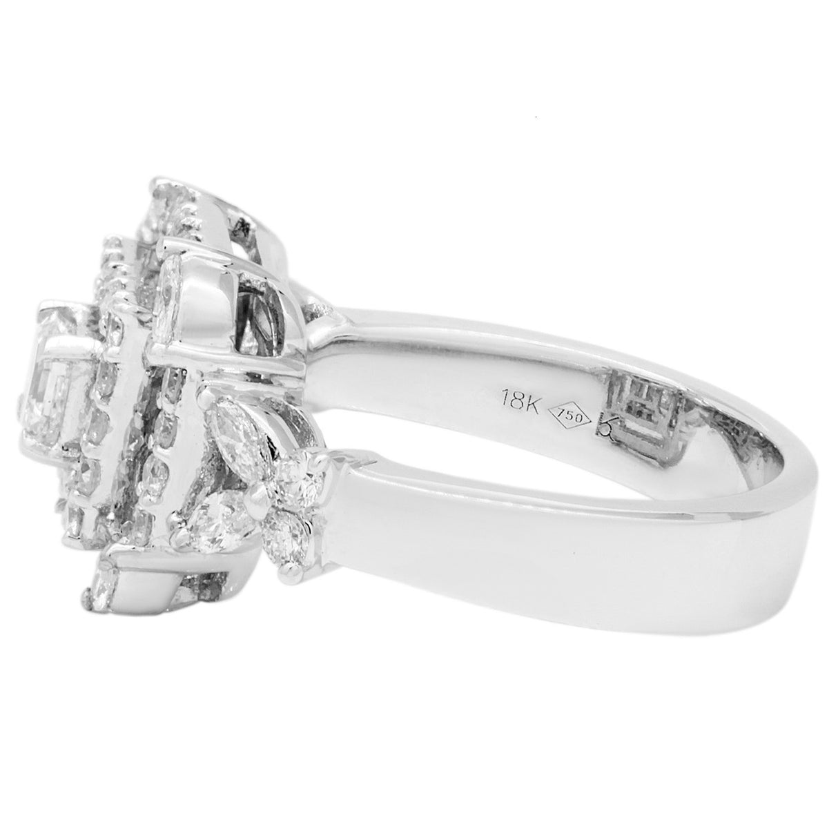 18K White Gold 1.59 Carat Diamond Ring Fine Jewellery Modaselle