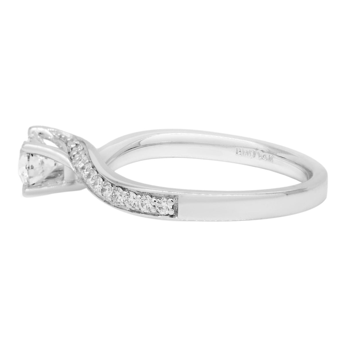 14K White Gold 0.46 Carat Diamond Solitaire Ring Fine Jewellery Modaselle