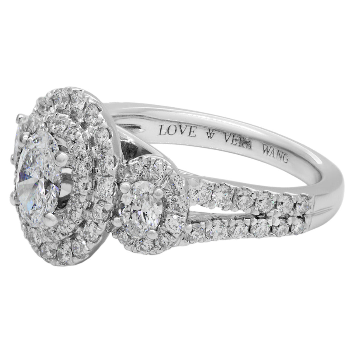 14K White Gold Vera Wang Oval Diamond Ring Fine Jewellery Modaselle