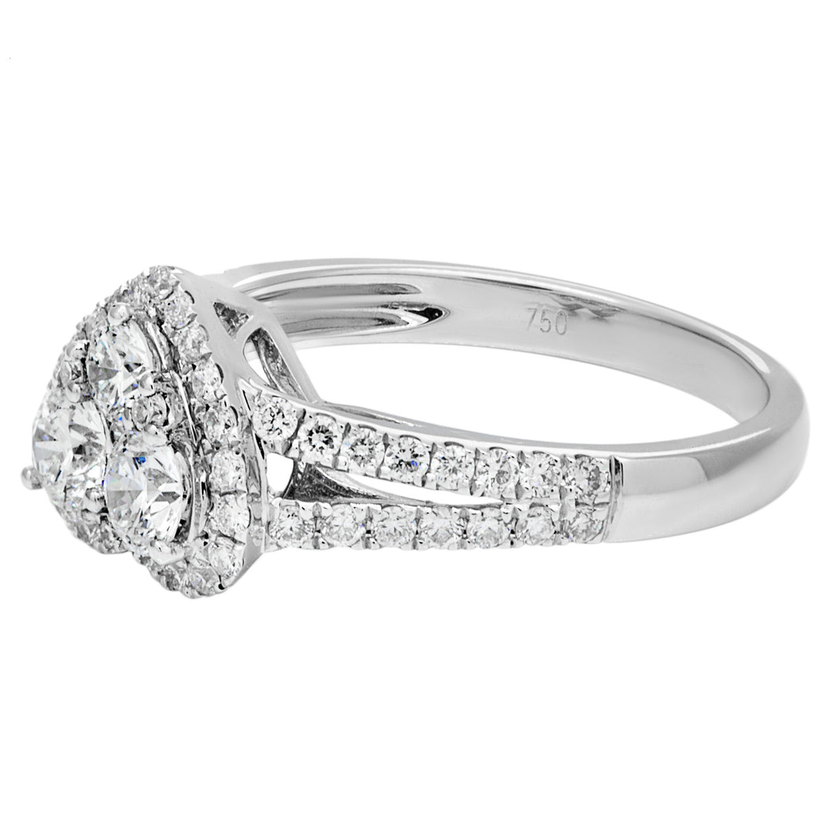 18K White Gold Diamond Heart Ring Fine Jewellery Modaselle