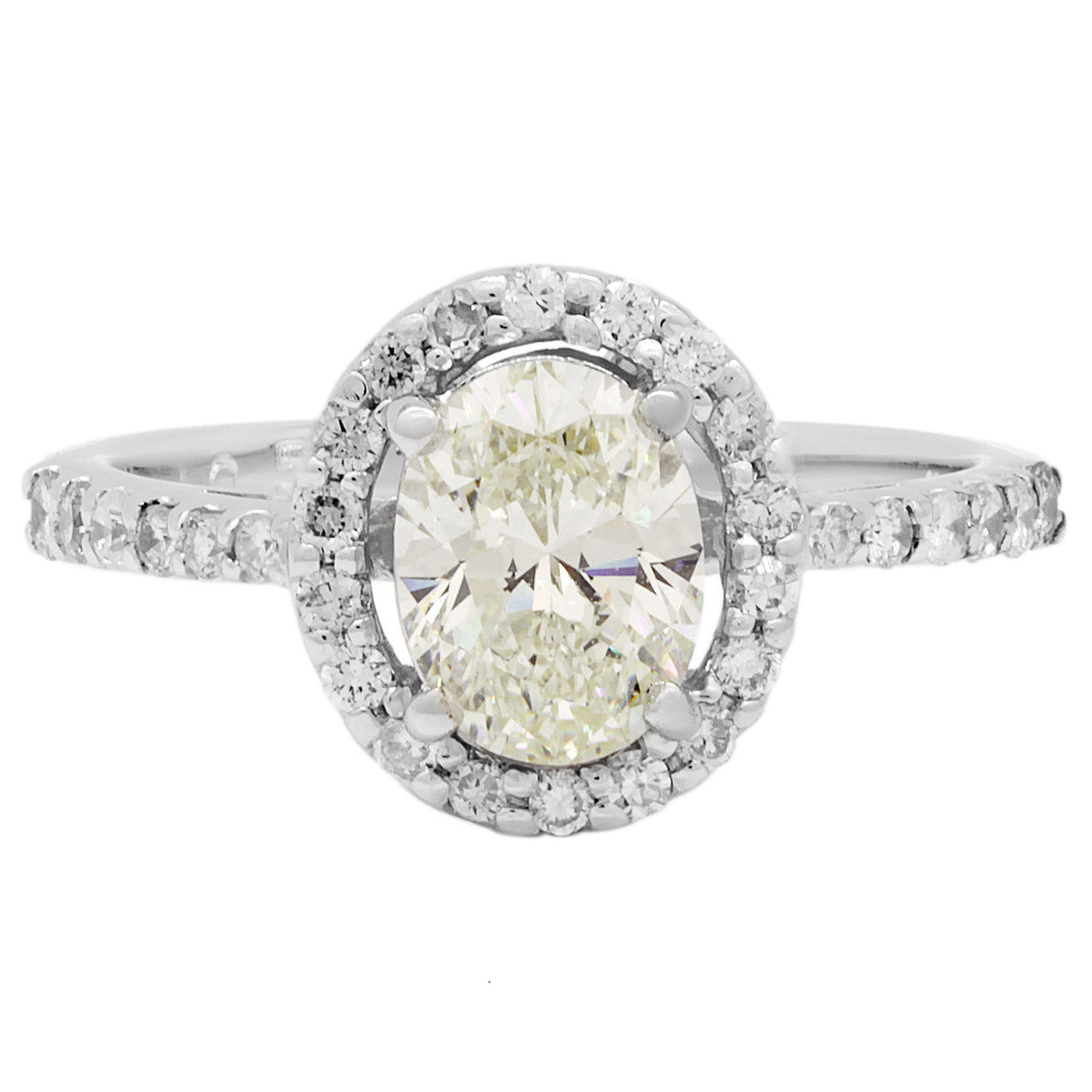 18K White Gold 1.05 Carat Oval Diamond Ring Fine Jewellery Modaselle